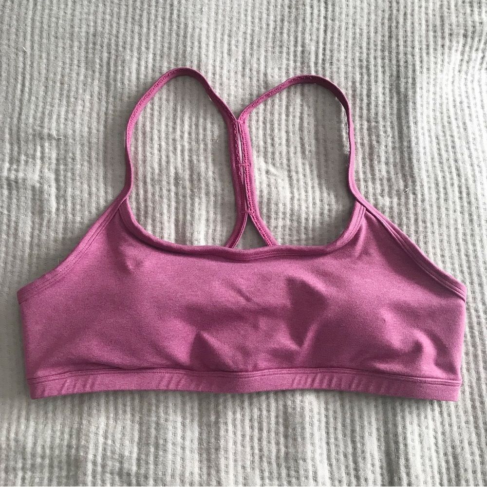 CALME Johnny Was Racerback Sports Bra Ease Cross Back Yoga Pink Purple NWOT XL